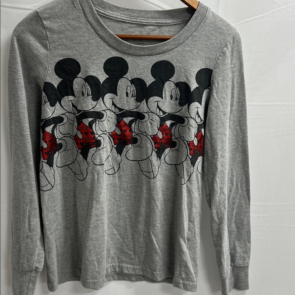 Disney Mickey Mouse long sleeve t shirt xs gray